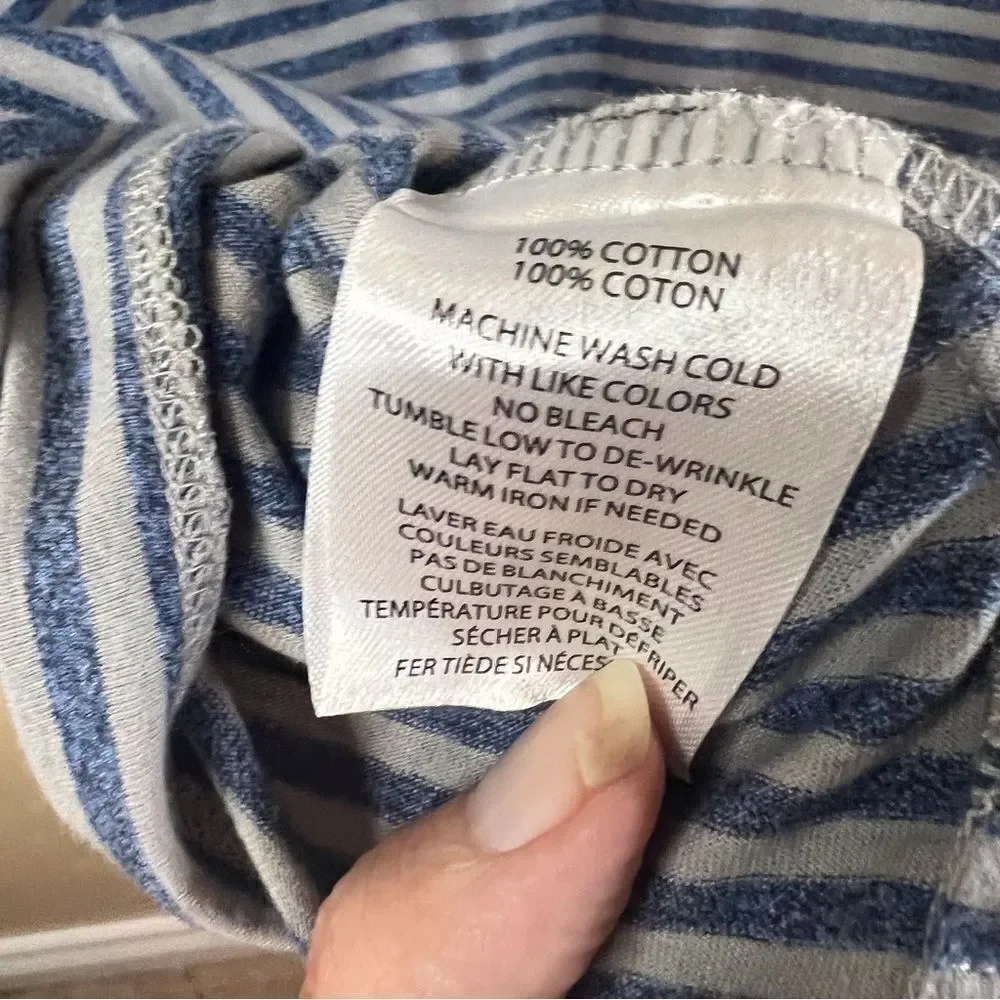 Robert Barakett‎ Mens Striped Cotton Tee Size Large Preppy Country Club Comfy